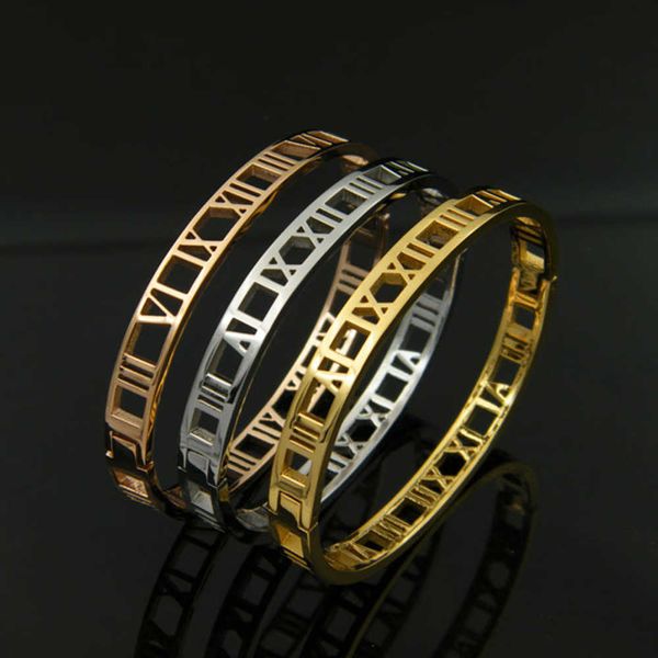 fashion personality roman numeral hollow out bracelet versatile simple accessories titanium steel jewelry q0717, Black
fashion personality roman numeral hollow out bracelet versatile simple accessories titanium steel jewelry q0717, Black
