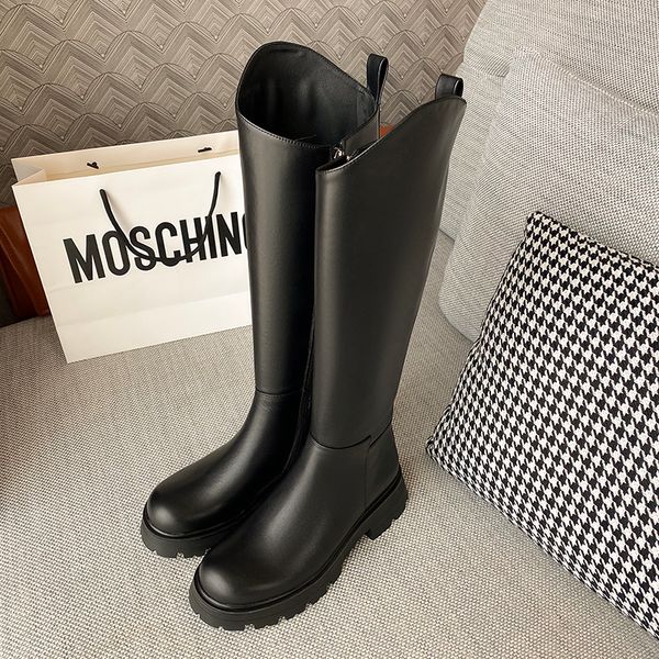 women real leather shoes knee high boots thick heels fashion winter long boot cool outdoor ladies footwear size 34-39, Black
women real leather shoes knee high boots thick heels fashion winter long boot cool outdoor ladies footwear size 34-39, Black