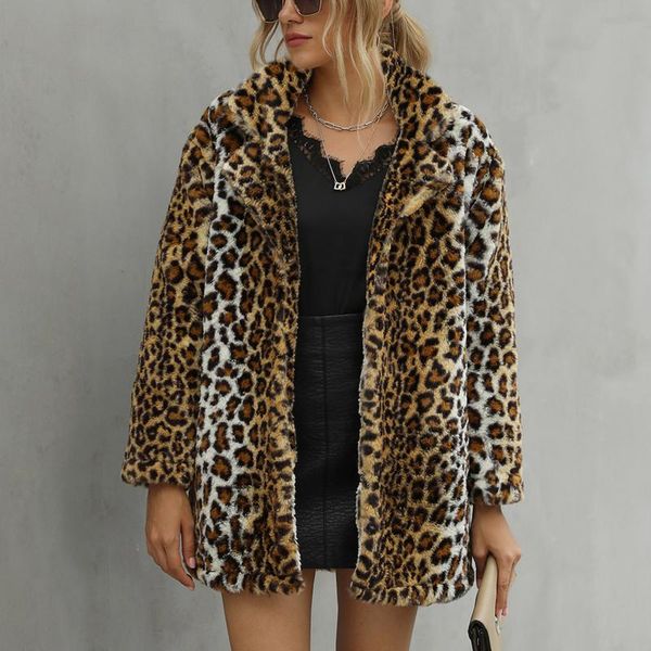 women's wool & blends womens coat winter cardigan leopard print fuzzy open front artificial fur-grass warm outwear jackets, Black
women's wool & blends womens coat winter cardigan leopard print fuzzy open front artificial fur-grass warm outwear jackets, Black