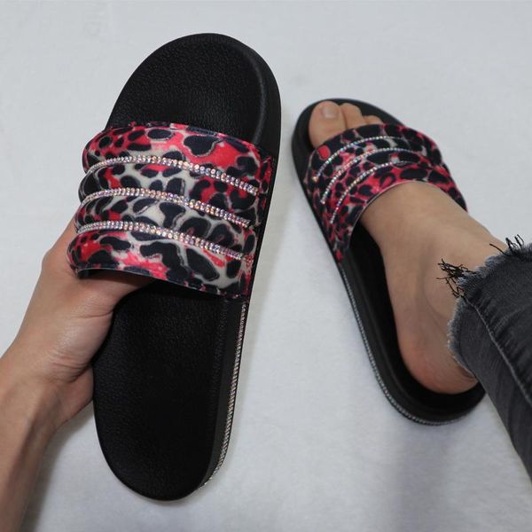 slippers red blue leopard print rhinestone women summer beach flip flops flat casual shoes ladies slides eva sandals, Black
slippers red blue leopard print rhinestone women summer beach flip flops flat casual shoes ladies slides eva sandals, Black