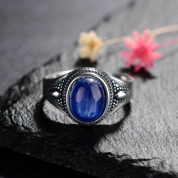 cluster rings s925 sterling silver fine jewelry femme 8x10mm dark bluenature kyanite stone personalized for women wedding gift, Golden;silver
cluster rings s925 sterling silver fine jewelry femme 8x10mm dark bluenature kyanite stone personalized for women wedding gift, Golden;silver