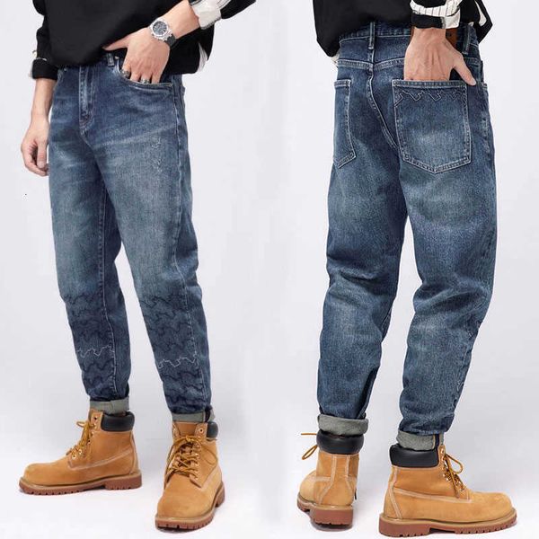 street style fashion men jeans loose fit retro blue elastic ripped embroidery designer hip hop wide leg denim pants
street style fashion men jeans loose fit retro blue elastic ripped embroidery designer hip hop wide leg denim pants