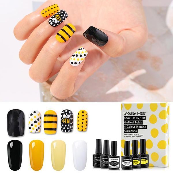 nail art kits lagunamoon little bee collection 6pcs*8ml kit gel polish yellow color uv led soak off long lasting varnish lacquer
nail art kits lagunamoon little bee collection 6pcs*8ml kit gel polish yellow color uv led soak off long lasting varnish lacquer
