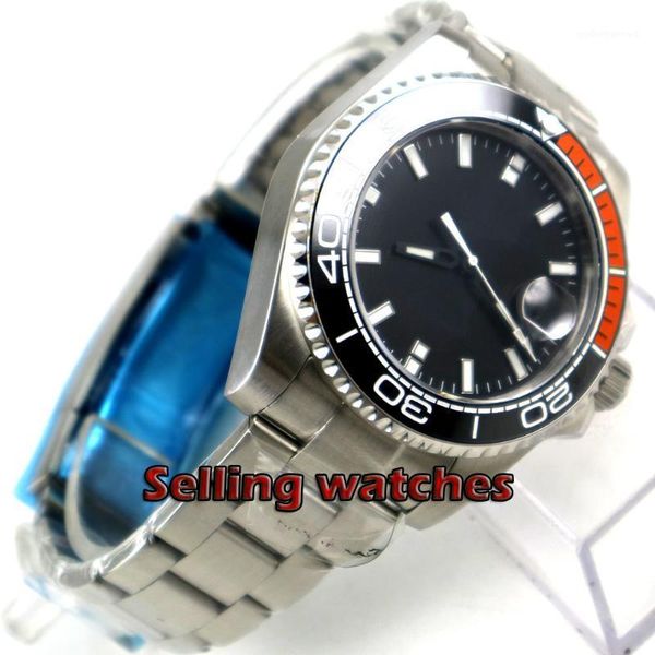 wristwatches solid 43mm black sterile dial sapphire glass ceramic bezel date magnifier automatic movement men's watch men, Slivery;brown
wristwatches solid 43mm black sterile dial sapphire glass ceramic bezel date magnifier automatic movement men's watch men, Slivery;brown