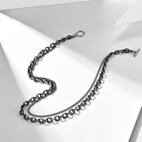 chains 2021 double layers link choker on the neck ot buckle necklace for men boy stainess steel simple vintage jewelry, Silver
chains 2021 double layers link choker on the neck ot buckle necklace for men boy stainess steel simple vintage jewelry, Silver