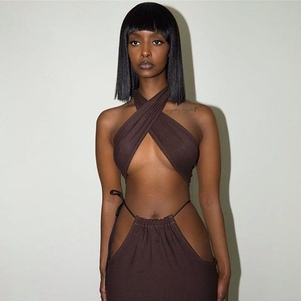 two piece dress soft cotton material 2 sets women party club brown skirts matching set womens clothing sleeveless nice, White
two piece dress soft cotton material 2 sets women party club brown skirts matching set womens clothing sleeveless nice, White