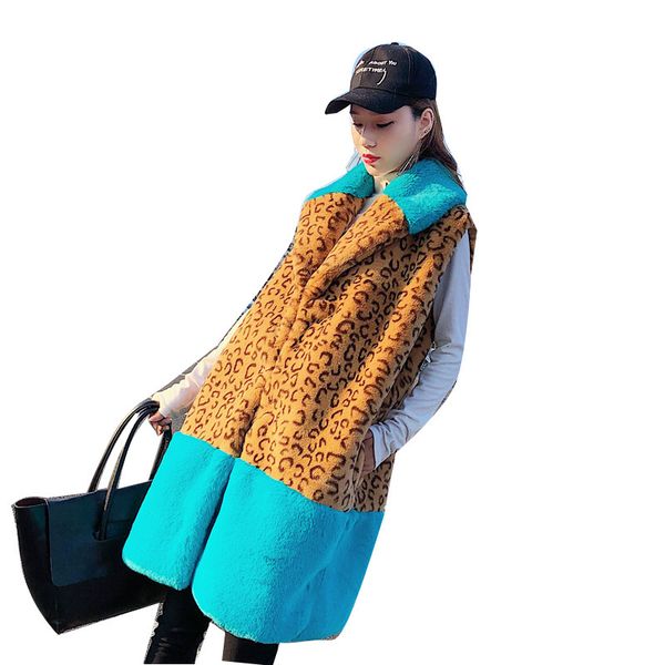 2021 women fur coat from the down collar oversized long-colored patch chaleco vest mujer gilet female jacket xkac, Black
2021 women fur coat from the down collar oversized long-colored patch chaleco vest mujer gilet female jacket xkac, Black