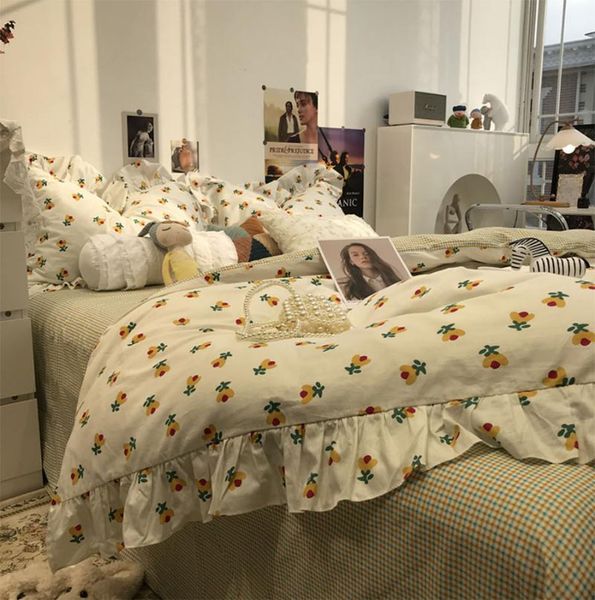elegant romantic floral bedding set girl,vintage cotton ruffled twin full home textile bed sheet pillow case duvet cover
elegant romantic floral bedding set girl,vintage cotton ruffled twin full home textile bed sheet pillow case duvet cover