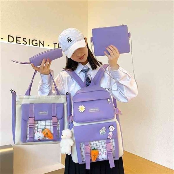 4piece set cute women backpack sets kawaii school bags for teenager girls high capacity 210809
4piece set cute women backpack sets kawaii school bags for teenager girls high capacity 210809