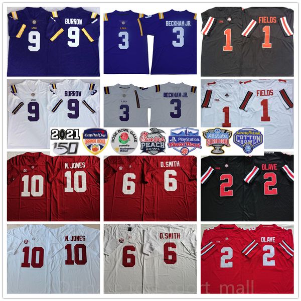 ncaa college football jersey lsu tigers 9 joe burrow odell beckham jr alabama crimson tide 6 devonta smith 10 mac jones ohio state buckeyes, Black
ncaa college football jersey lsu tigers 9 joe burrow odell beckham jr alabama crimson tide 6 devonta smith 10 mac jones ohio state buckeyes, Black