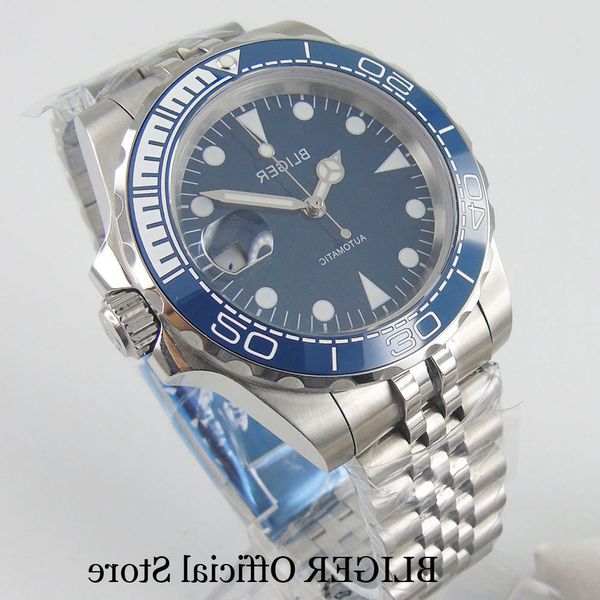 bliger new arrival 40mm automatic men watch blue dial jubilee strap miyota movement sapphire glass, Slivery;brown
bliger new arrival 40mm automatic men watch blue dial jubilee strap miyota movement sapphire glass, Slivery;brown
