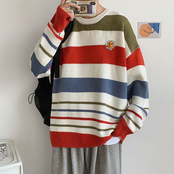 2021 new men striped wool sweater print colorful youth coats in warm pullovers around the neck cashmere knitting clothes -xl zip7, White;black
2021 new men striped wool sweater print colorful youth coats in warm pullovers around the neck cashmere knitting clothes -xl zip7, White;black