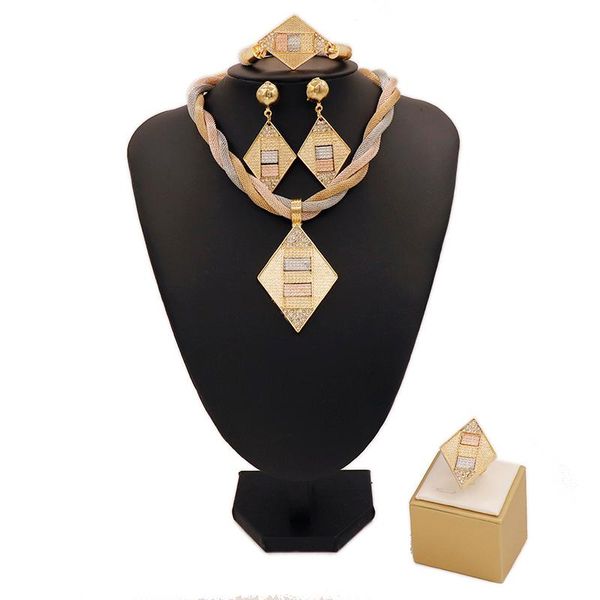 earrings & necklace 2021 fashion exquisite noble gold wholesale nigerian wedding women accessories jewelry set bran t00205, Silver
earrings & necklace 2021 fashion exquisite noble gold wholesale nigerian wedding women accessories jewelry set bran t00205, Silver