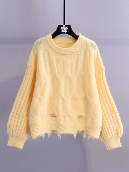 lazy hemp sweater for women in autumn and winter 2020 new korean loose holed student pullover, White;black
lazy hemp sweater for women in autumn and winter 2020 new korean loose holed student pullover, White;black