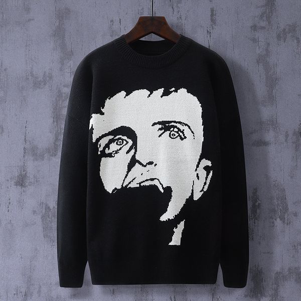 2021 fashion brand loose couple sweater with off shoulder thick style new casual large men's clothes crew neck 1-51 flwu, Black
2021 fashion brand loose couple sweater with off shoulder thick style new casual large men's clothes crew neck 1-51 flwu, Black
