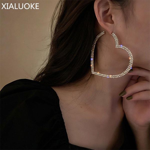 hoop & huggie xialuoke golden geometric big heart crystal earrings for women luxury rhinestones stud statement jewelry party, Golden;silver
hoop & huggie xialuoke golden geometric big heart crystal earrings for women luxury rhinestones stud statement jewelry party, Golden;silver