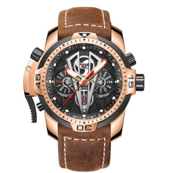 wristwatches men automatic watch,mens luxury watches reef tiger man mechanical wristwatch sport military clock switzerland fashion timepiece, Slivery;brown
wristwatches men automatic watch,mens luxury watches reef tiger man mechanical wristwatch sport military clock switzerland fashion timepiece, Slivery;brown