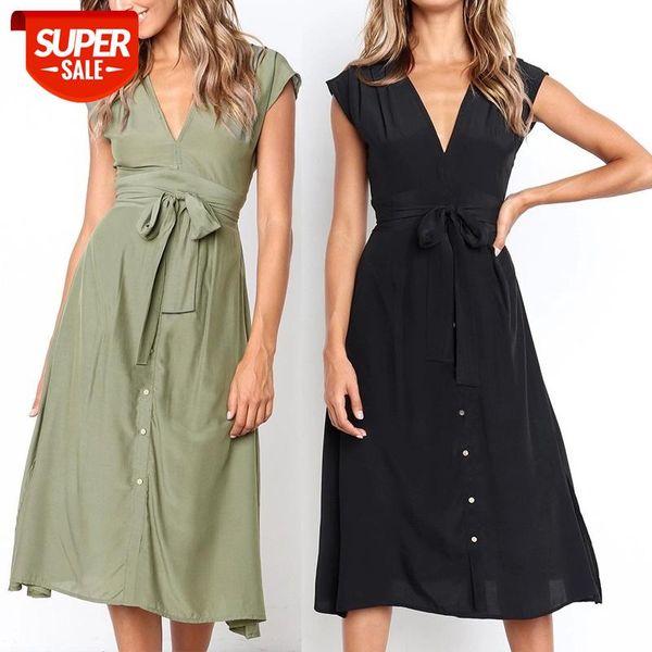 spring summer v neck button striped dress women casual short sleeve knee-length sleeveless lace up bow a-line dress vestido #ef3z, White;black
spring summer v neck button striped dress women casual short sleeve knee-length sleeveless lace up bow a-line dress vestido #ef3z, White;black
