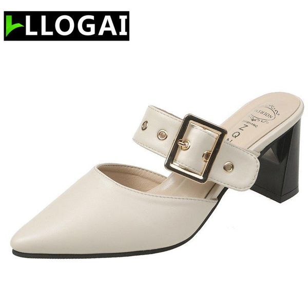 dress shoes llogai wohdhe women sandals pointed toe buckle chain rivet pumps spring summer mules chunky heels ladies, Black
dress shoes llogai wohdhe women sandals pointed toe buckle chain rivet pumps spring summer mules chunky heels ladies, Black