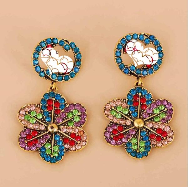 selling european and american new letter earrings temperament wild personality color flower earrings diamond earrings, Silver
selling european and american new letter earrings temperament wild personality color flower earrings diamond earrings, Silver