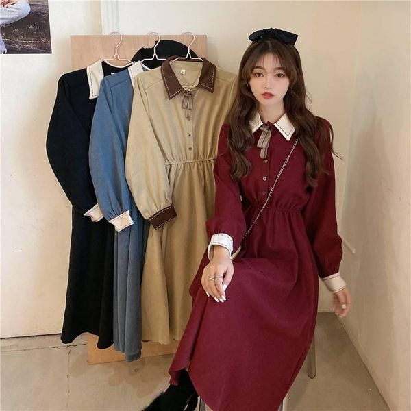casual dresses fairy vintage dress women autumn long sleeve retro french elegant female party one-piece korean 2021 winter, Black;gray
casual dresses fairy vintage dress women autumn long sleeve retro french elegant female party one-piece korean 2021 winter, Black;gray