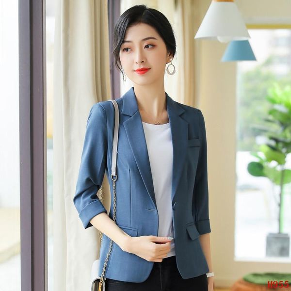 women's suits & blazers summer ladies blue women jackets half sleeve work wear clothes office uniform style, White;black
women's suits & blazers summer ladies blue women jackets half sleeve work wear clothes office uniform style, White;black