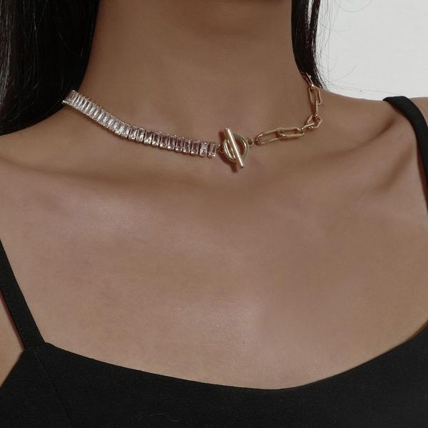 chokers 2021 punk fashion short necklace neckchain women's jewelry gift trendy buckle splicing necklaces 1pc, Golden;silver
chokers 2021 punk fashion short necklace neckchain women's jewelry gift trendy buckle splicing necklaces 1pc, Golden;silver