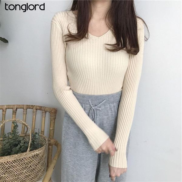 tonglord sweaters for women 2021 spring autumn solid long sleeve v-neck vintage slim pullovers bottoming knitted female women's, White;black
tonglord sweaters for women 2021 spring autumn solid long sleeve v-neck vintage slim pullovers bottoming knitted female women's, White;black