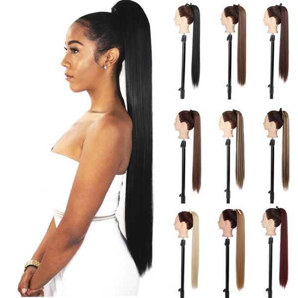 synthetic wigs lisi girl 30" 22" long straight ribbon fake ponytails clip on hair tail natural pieces with hairpins, Black
synthetic wigs lisi girl 30" 22" long straight ribbon fake ponytails clip on hair tail natural pieces with hairpins, Black
