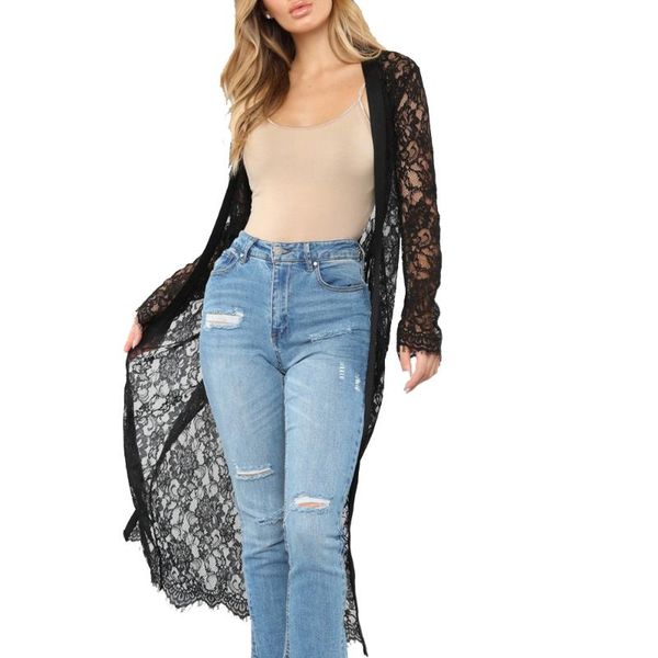 women's blouses & shirts 2021 autumn long cardigan women floral lace black kimono semi sheer solid open front elegant beach cover up p, White
women's blouses & shirts 2021 autumn long cardigan women floral lace black kimono semi sheer solid open front elegant beach cover up p, White