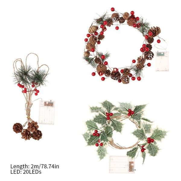 christmas decorations year wreath mistletoe crabapple home decoration led lights string holly garland xmas pine cone lamp
christmas decorations year wreath mistletoe crabapple home decoration led lights string holly garland xmas pine cone lamp