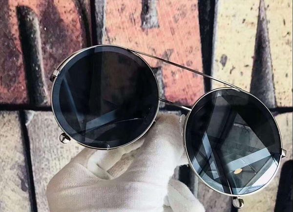 women run away round sunglasses silver gray mirrror lens classic fashion sunglasses uv protection with box, White;black
women run away round sunglasses silver gray mirrror lens classic fashion sunglasses uv protection with box, White;black