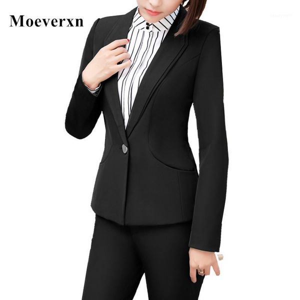 women's suits & blazers work wear 2021 winter suit women slim formal pant office ladies plus size long sleeve blazer and trouser unifor, White;black
women's suits & blazers work wear 2021 winter suit women slim formal pant office ladies plus size long sleeve blazer and trouser unifor, White;black