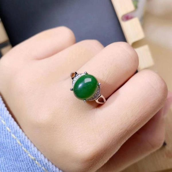cluster rings real natural jade ring stone solid 925 silver woman fashion, Golden;silver
cluster rings real natural jade ring stone solid 925 silver woman fashion, Golden;silver