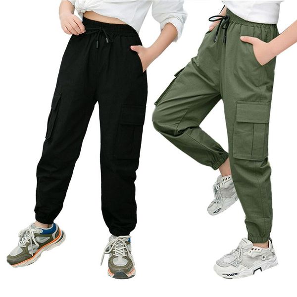 kids girls cargo pants solid color loose sport trousers casual running street dance pants elastic waistband children sweatpants, Blue
kids girls cargo pants solid color loose sport trousers casual running street dance pants elastic waistband children sweatpants, Blue