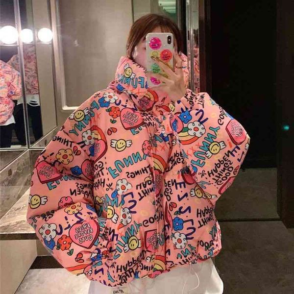 women's parkas down ladies jacket female 2021 korean loose graffiti high school students' warm hooded white duck bread suit out of, Black
women's parkas down ladies jacket female 2021 korean loose graffiti high school students' warm hooded white duck bread suit out of, Black