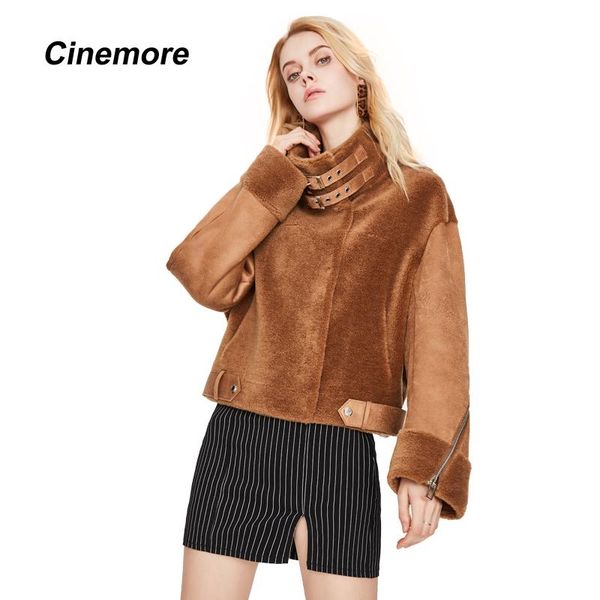 women's fur & faux cinemore 2021 spring women jacket 70% artificial 30% wool short zipper warm female coat 82063, Black
women's fur & faux cinemore 2021 spring women jacket 70% artificial 30% wool short zipper warm female coat 82063, Black