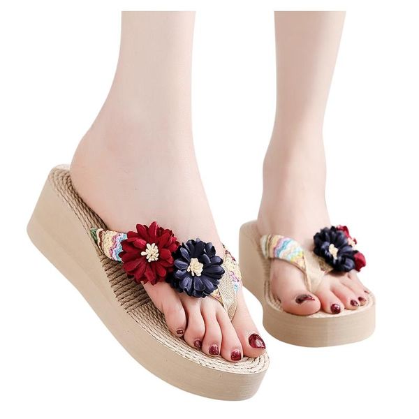bohemia wedges women slipper summer straw weave beach shoes flower flip-flops flat slipper breathable 5cm wedges slippers #bl3, Black
bohemia wedges women slipper summer straw weave beach shoes flower flip-flops flat slipper breathable 5cm wedges slippers #bl3, Black
