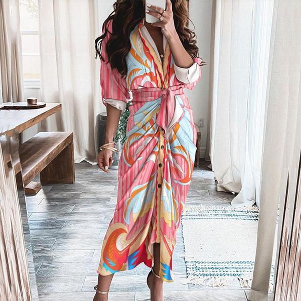 summer fashion casual short sleeve womens dress beach long v party elegant button draped bandage lady shirt dresses, Black;gray
summer fashion casual short sleeve womens dress beach long v party elegant button draped bandage lady shirt dresses, Black;gray