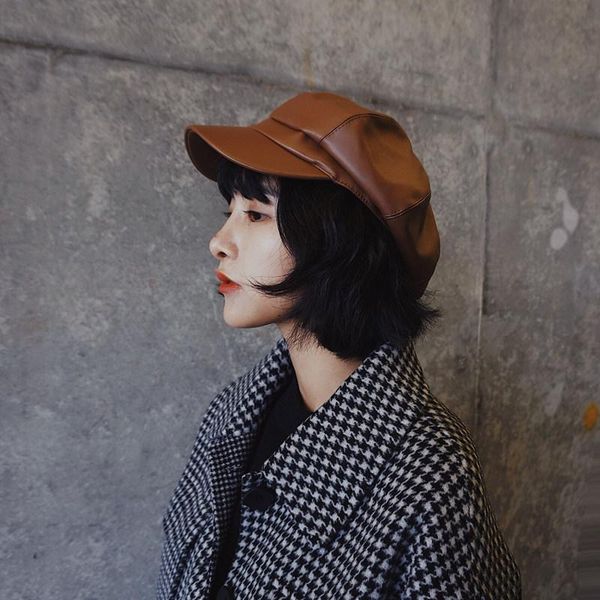 beanies hat female autumn winter leather retro octagonal beret casual british
beanies hat female autumn winter leather retro octagonal beret casual british