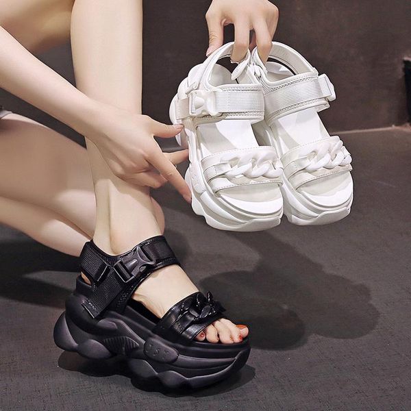 sandals 9cm gladiator platform women's 2021 summer fashion women chunky beach sandal denim comfortable sandalias mujer, Black
sandals 9cm gladiator platform women's 2021 summer fashion women chunky beach sandal denim comfortable sandalias mujer, Black