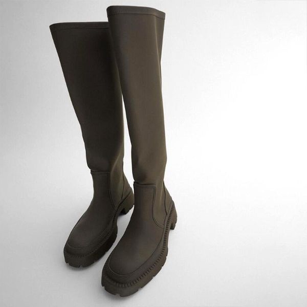 boots glue bottomed women's flat shoes green sole thick heel knee knight, Black
boots glue bottomed women's flat shoes green sole thick heel knee knight, Black