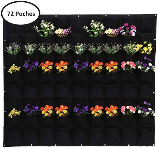 planters & pots vertical wall outdoor indoor garden planter 72 pockets planting flower greening bag hanging pouch yard 1x1m
planters & pots vertical wall outdoor indoor garden planter 72 pockets planting flower greening bag hanging pouch yard 1x1m