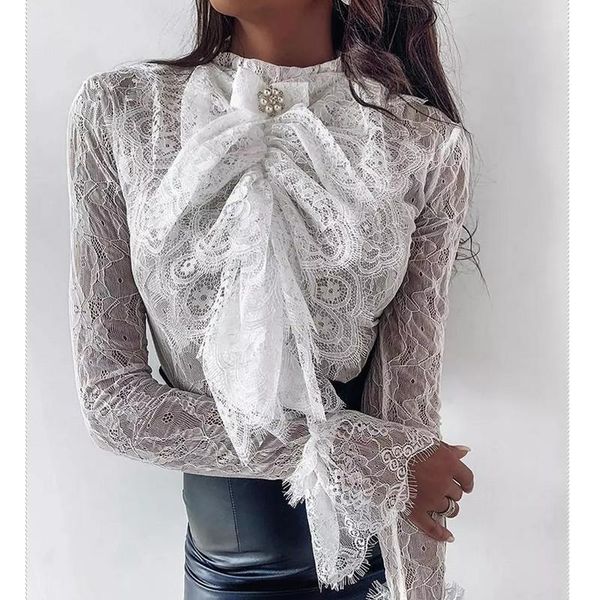 women's blouses & shirts 2021 women lace long sleeve ol casual clothing fashion blusas slim fit female hollow out clothes, White
women's blouses & shirts 2021 women lace long sleeve ol casual clothing fashion blusas slim fit female hollow out clothes, White