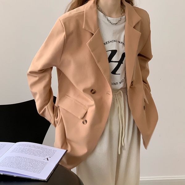 new 2021 light orange women slim chic korean vintage coats streetwear all match female outwear blazers ol stylish jackets h8mu, White;black
new 2021 light orange women slim chic korean vintage coats streetwear all match female outwear blazers ol stylish jackets h8mu, White;black