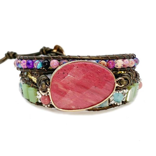 tennis bohemian style natural stones beaded bracelet for women multi-layer leather wrap fashion jewelry party gifts wholesale, Golden;silver
tennis bohemian style natural stones beaded bracelet for women multi-layer leather wrap fashion jewelry party gifts wholesale, Golden;silver
