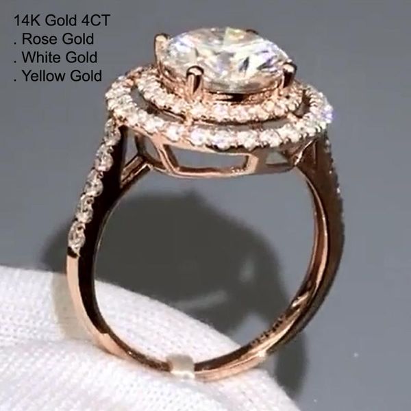 cluster rings 14k rose gold 4 moissanite diamond ring women round 2 laps luxury wedding party engagement anniversary ct d color, Golden;silver
cluster rings 14k rose gold 4 moissanite diamond ring women round 2 laps luxury wedding party engagement anniversary ct d color, Golden;silver