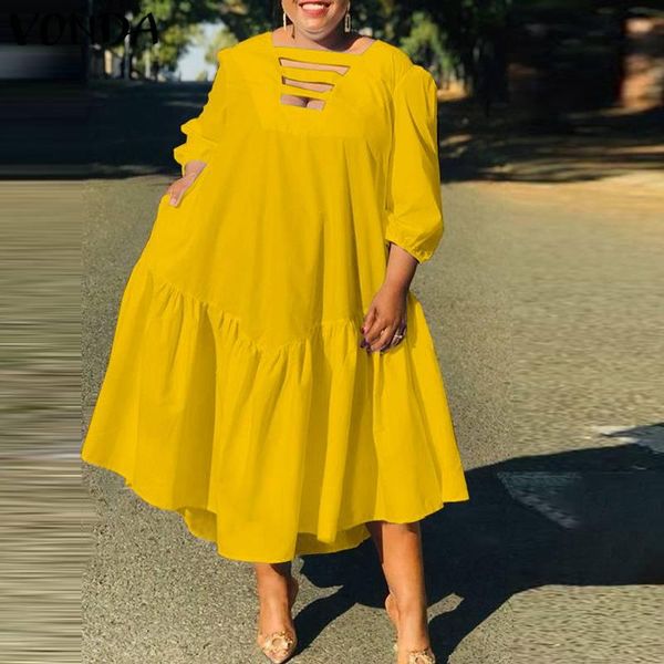 casual dresses 2021 women summer dress vonda hollow out v-neck pleated party long bohemian vestidos femme loose robe, Black;gray
casual dresses 2021 women summer dress vonda hollow out v-neck pleated party long bohemian vestidos femme loose robe, Black;gray