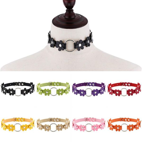 chokers harajuku punk pu leather small flower collar choker necklace women girls clavicle chain hip hop jewelry gift necklaces, Golden;silver
chokers harajuku punk pu leather small flower collar choker necklace women girls clavicle chain hip hop jewelry gift necklaces, Golden;silver