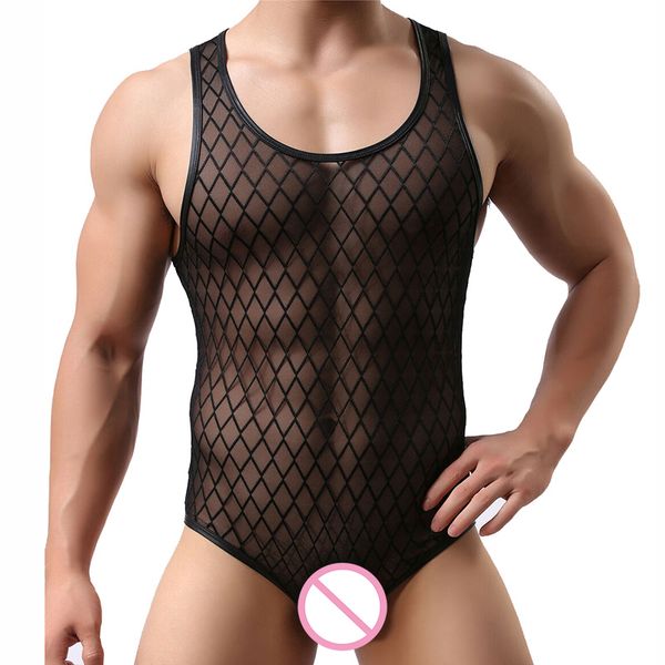 mens undershirts mesh transparent underwear bodybuilding wrestling singlet jumpsuits fishnet lingerie erotic gay bodysuits, White;black
mens undershirts mesh transparent underwear bodybuilding wrestling singlet jumpsuits fishnet lingerie erotic gay bodysuits, White;black